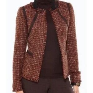 Chico's Black Label Textured Blazer Womens Size 3 (16-18)Woven Business Jacket